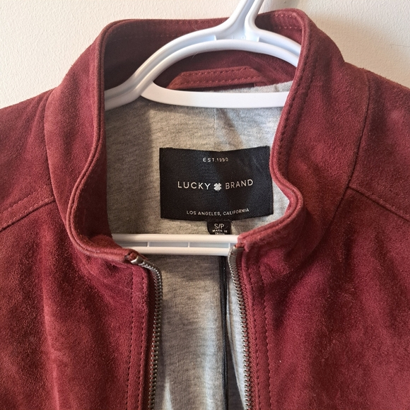 Lucky brand Suede Red/Burgundy jacket NWT - Picture 2 of 6